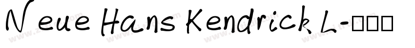 Neue Hans Kendrick L字体转换